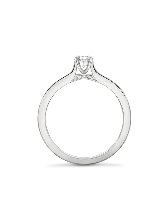 Classic Oval Cut Diamond Platinum Engagement Ring