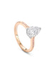 Harmony Pear Diamond Rose Gold Engagement Ring