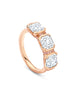 Trilogy Asscher Diamond Rose Gold Ring