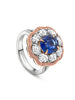 Vintage Oval Cut Sapphire and Pink Diamond Ring