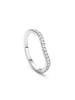 Vintage Wave Half-Hoop Diamond Wedding Band