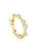 Waterfall Full Hoop Yellow Gold Diamond Ring
