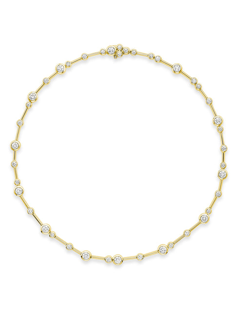 Raindance Yellow Gold Diamond Necklace