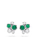 Raindance Cluster Emerald Stud Earrings