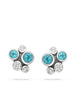 Raindance Paraiba Tourmaline Platinum Cluster Earrings