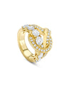 The Knot Large Yellow Gold Diamond Ring | Boodles