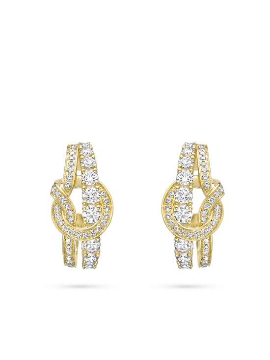 The Knot Yellow Gold Diamond Earrings