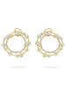 Waterfall Large Diamond Yellow Gold Hoop Earrings