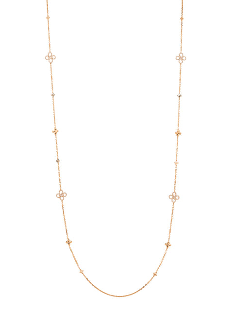 Be Boodles Long Rose Gold Diamond Necklace