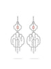 Secret Garden New Beginnings Pink and White Diamond Earrings