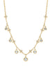 Beach Small Seven Stone Yellow Gold Diamond Necklace
