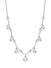 Beach Small Seven Stone Platinum Diamond Necklace