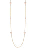 Raindance Diamond Enamel Long Yellow Gold Necklace