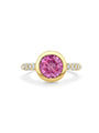 Florentine Dolce Vita Pink Sapphire Yellow Gold Ring