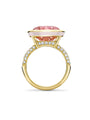 Florentine Dolce Vita Pear Pink Tourmaline Yellow Gold Ring