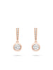 Classic Rose Gold Diamond Drop Earrings