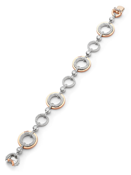 Roulette Pink Diamond Rose Gold and Platinum Bracelet