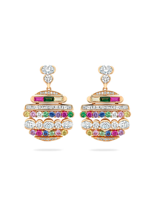 The National Gallery Play of Light Rose Gold Diamond Drop Earrings