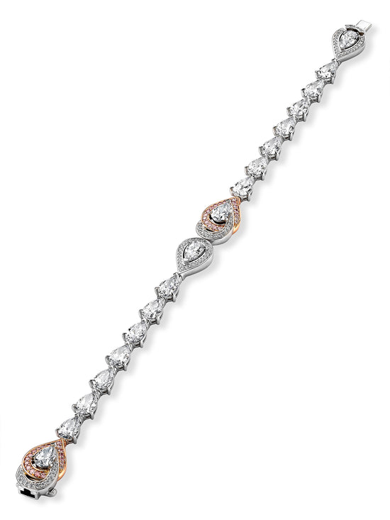 Palace Platinum Pear Diamond Bracelet