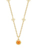 Beach Mandarin Garnet Yellow Gold Pendant