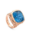 Africa Flamingo Lake Nakuru Aquamarine Rose Gold Ring