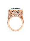 Africa Flamingo Lake Nakuru Aquamarine Rose Gold Ring