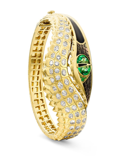 Africa Zambezi Yellow Gold Bangle