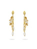 Africa Lion Diamond Yellow Gold Earrings