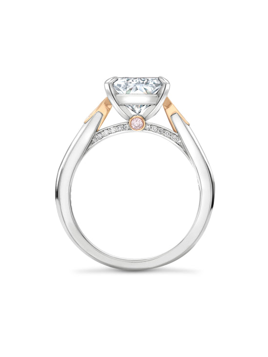 Ashoka Diamond Cupid Platinum Ring