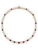 Classic Heart Ruby Diamond Yellow Gold Collar