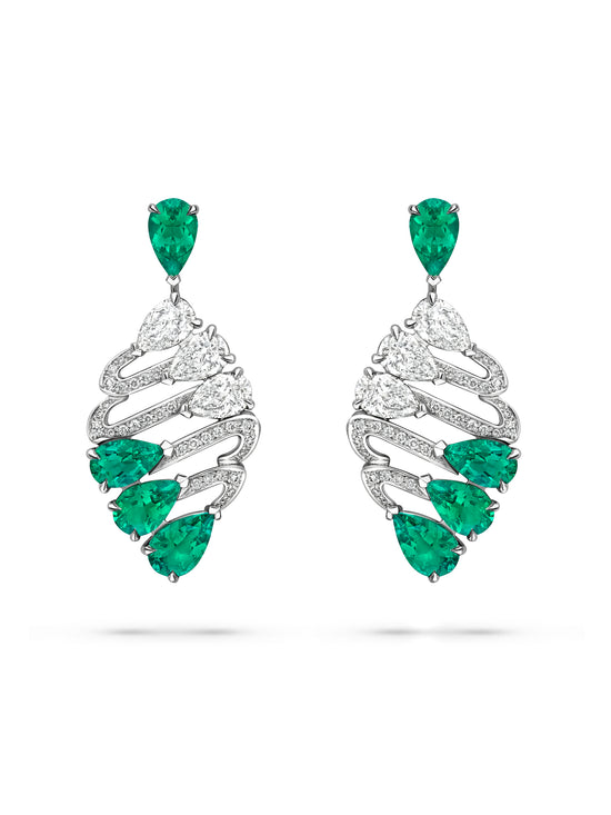 The Scroll Emerald Suite Featuring Necklace and Earrings