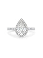 Vintage Pear Cut Platinum Diamond Engagement Ring