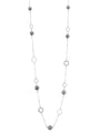 Circus Long Diamond Tahitian Pearl White Gold Necklace