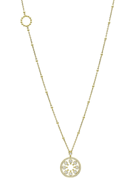 Circus Long Yellow Gold Diamond Necklace