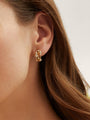 Raindance Yellow Gold Diamond Hoop Earrings