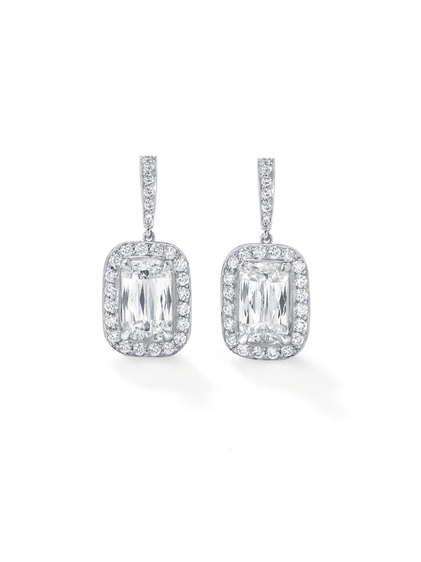 Vintage Ashoka Diamond Drop Earrings