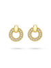 Roulette Yellow Gold Diamond Flip Earrings