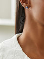 Raindance Sapphire Platinum Cluster Stud Earrings