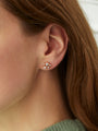 Raindance Classic Cluster Rose Gold Stud Earrings