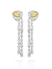 Wonderland Peacock Diamond Drop Earrings