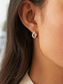 The Knot White and Rose Gold Diamond Earrings