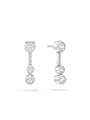 Waterfall Diamond Platinum Small Drop Earrings