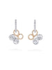 Be Boodles Platinum and Rose Gold Diamond Earrings