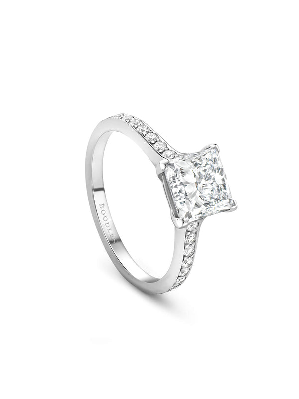 Harmony Princess Cut Platinum Diamond Engagement Ring