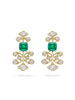 Secret Garden Fern Emerald Diamond Yellow Gold Earrings