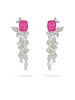 Secret Garden Verdure Rubellite Diamond Earrings