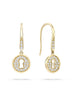 Secret Garden Keyway Yellow Gold Drop Earrings