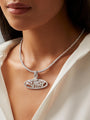 Wood on the Downs Marquise Diamond Platinum Necklace