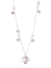 Raindrop Moonstone and Pink Opal Long Necklace