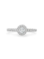 Vintage Round Platinum Diamond Engagement Ring